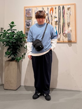 「BAYFLOW（ベイフロー）のアイテム（パンツ）」を使った、あおいさん（メンズ・164cm）の春コーディネート