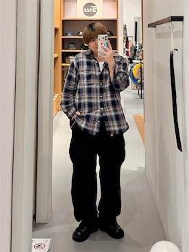 「BAYFLOW（ベイフロー）のアイテム」を使った、あおいさん（メンズ・164cm）の秋コーディネート
