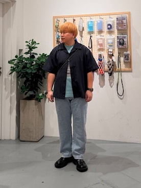 「BAYFLOW（ベイフロー）のアイテム」を使った、あおいさん（メンズ・164cm）の夏コーディネート