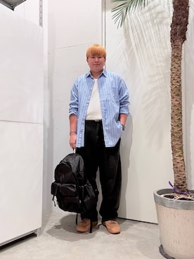 「アイテム（バックパック/リュック）」を使った、あおいさん（メンズ・164cm）の秋コーディネート