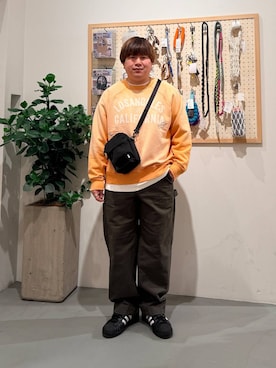 「BAYFLOW（ベイフロー）のアイテム（パンツ）」を使った、あおいさん（メンズ・164cm）の春コーディネート