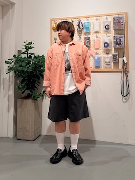 「BAYFLOW（ベイフロー）のアイテム（パンツ）」を使った、あおいさん（メンズ・164cm）の春コーディネート