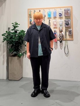 「BAYFLOW（ベイフロー）のアイテム」を使った、あおいさん（メンズ・164cm）の夏コーディネート