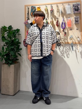 「BAYFLOW（ベイフロー）のアイテム」を使った、あおいさん（メンズ・164cm）の夏コーディネート