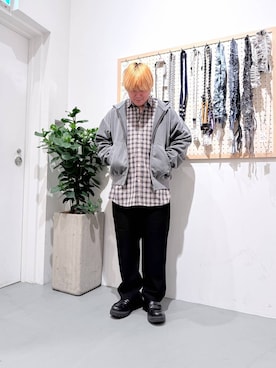 「アイテム（パーカー）」を使った、あおいさん（メンズ・164cm）の夏コーディネート