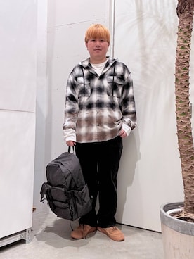「アイテム（バックパック/リュック）」を使った、あおいさん（メンズ・164cm）の秋コーディネート