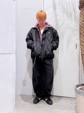 「アイテム（チャーム）」を使った、あおいさん（メンズ・164cm）の秋コーディネート