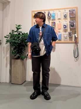 「BAYFLOW（ベイフロー）のアイテム（パンツ）」を使った、あおいさん（メンズ・164cm）の春コーディネート