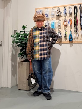 「アイテム（帽子）」を使った、あおいさん（メンズ・164cm・20代）の冬コーディネート