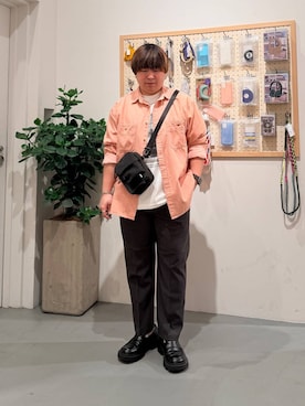 「BAYFLOW（ベイフロー）のアイテム（トップス）」を使った、あおいさん（メンズ・164cm）の春コーディネート