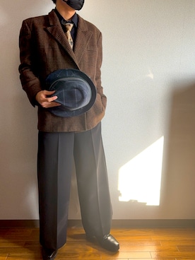 「レザーブーツ」｜murabito817さん（メンズ・158cm）の冬コーディネート