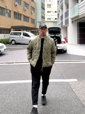 「アイテム（シューズ）」を使った、ゴル髭さん（メンズ・176cm）の秋コーディネート