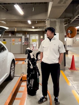 「アイテム（アウトドア/スポーツ）」を使った、ゴル髭さん（メンズ・176cm）の春コーディネート