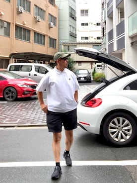 「アイテム（サングラス）」を使った、ゴル髭さん（メンズ・176cm・40代）の夏コーディネート