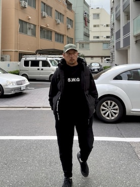 「アイテム（Tシャツ/カットソー）」を使った、ゴル髭さん（メンズ・176cm）の秋コーディネート