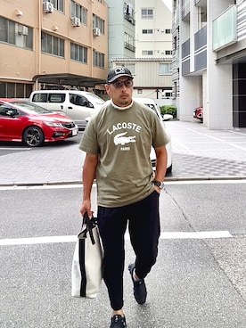 「アイテム（キャップ）」を使った、ゴル髭さん（メンズ・176cm）の秋コーディネート