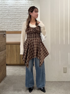 「FREE'S MART（フリーズマート）のアイテム」を使った、Miyuさん（レディース・150cm）の秋コーディネート