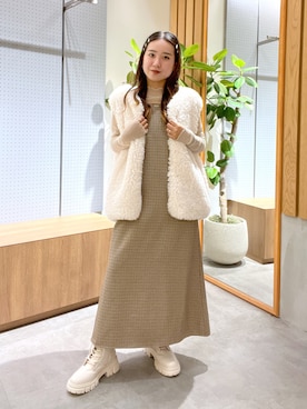 「ラメ」｜「アイテム（その他アウター）」を使った、Miyuさん（レディース・150cm）の秋コーディネート
