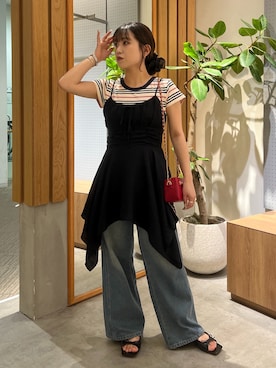 「キャミソールワンピ」｜Miyuさん（レディース・150cm）の夏コーディネート