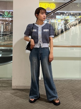 「FREE'S MART（フリーズマート）のアイテム」を使った、Miyuさん（レディース・150cm）の夏コーディネート