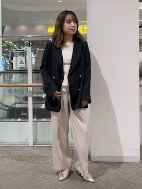 「FREE'S MART（フリーズマート）のアイテム（パンツ）」を使った、Miyuさん（レディース・150cm）の春コーディネート