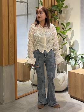 「FREE'S MART（フリーズマート）のアイテム」を使った、Miyuさん（レディース・150cm）の春コーディネート
