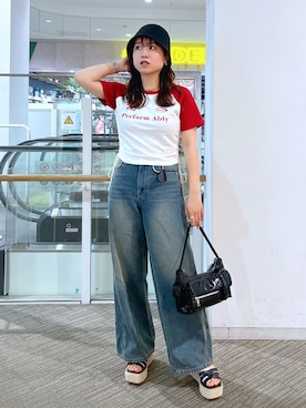「FREE'S MART（フリーズマート）のアイテム（財布/小物）」を使った、Miyuさん（レディース・150cm）の夏コーディネート