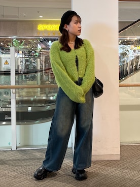 「FREE'S MART（フリーズマート）のアイテム（ハンチング/ベレー帽）」を使った、Miyuさん（レディース・150cm）の秋コーディネート
