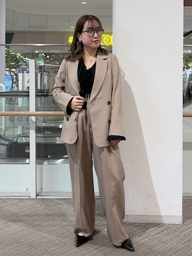 「FREE'S MART（フリーズマート）のアイテム（パンツ）」を使った、Miyuさん（レディース・150cm）の春コーディネート