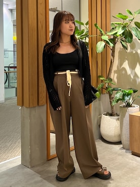 「アイテム（キャミソール）」を使った、Miyuさん（レディース・150cm）の夏コーディネート