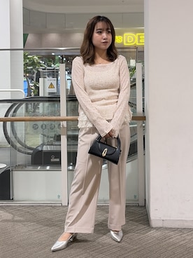 「FREE'S MART（フリーズマート）のアイテム（パンツ）」を使った、Miyuさん（レディース・150cm）の春コーディネート