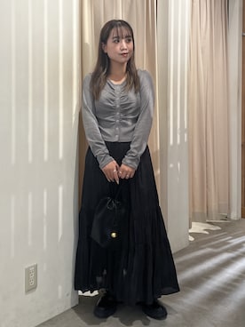 「FREE'S MART（フリーズマート）のアイテム（トートバッグ）」を使った、Miyuさん（レディース・150cm）の秋コーディネート