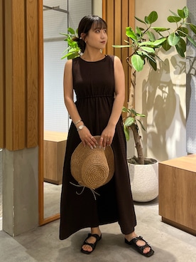 「FREE'S MART（フリーズマート）のアイテム（ワンピース）」を使った、Miyuさん（レディース・150cm）の夏コーディネート