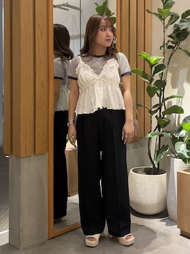 「FREE'S MART（フリーズマート）のアイテム（バッグ）」を使った、Miyuさん（レディース・150cm）の夏コーディネート