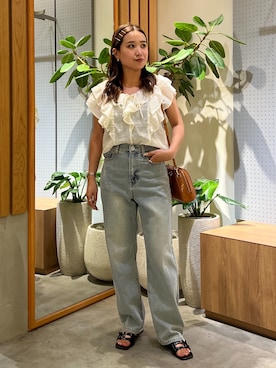 「低身長」｜Miyuさん（骨格ストレート・レディース・150cm）の夏コーディネート
