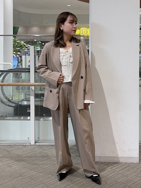 「FREE'S MART（フリーズマート）のアイテム（パンツ）」を使った、Miyuさん（レディース・150cm）の春コーディネート