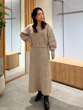 「ベレー」｜Miyuさん（レディース・150cm）の冬コーディネート