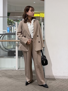 「FREE'S MART（フリーズマート）のアイテム（パンツ）」を使った、Miyuさん（レディース・150cm）の春コーディネート