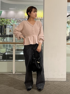 「FREE'S MART（フリーズマート）のアイテム（トートバッグ）」を使った、Miyuさん（レディース・150cm）の秋コーディネート