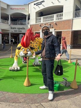 「SUGAR CANE（シュガーケーン）のアイテム」を使った、藤木さん（メンズ・171cm）の冬コーディネート