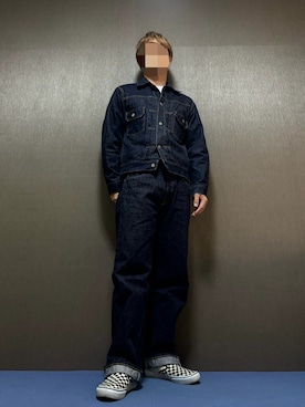 「スリッポン」｜「アイテム（ジャケット/アウター）」を使った、藤吉さん（メンズ・170cm）の冬コーディネート