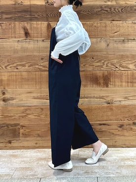 「PUAL CE CIN（ピュアルセシン）のアイテム（サロペット/オーバーオール）」を使った、samiiさん（レディース・163cm）の春コーディネート