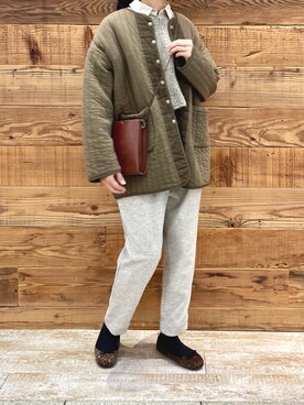 「PUAL CE CIN（ピュアルセシン）のアイテム（その他アウター）」を使った、samiiさん（レディース・163cm）の秋コーディネート