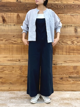「PUAL CE CIN（ピュアルセシン）のアイテム（サロペット/オーバーオール）」を使った、samiiさん（レディース・163cm）の春コーディネート