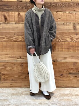 「PUAL CE CIN（ピュアルセシン）のアイテム（その他アウター）」を使った、samiiさん（レディース・163cm）の秋コーディネート