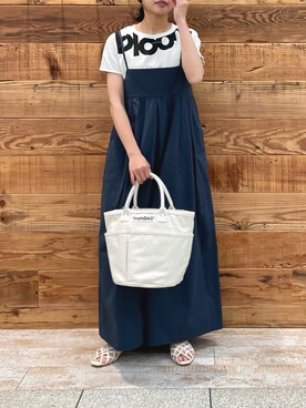 「PUAL CE CIN（ピュアルセシン）のアイテム（サロペット/オーバーオール）」を使った、samiiさん（レディース・163cm）の夏コーディネート
