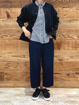「PUAL CE CIN（ピュアルセシン）のアイテム（ブルゾン）」を使った、samiiさん（レディース・163cm）の秋コーディネート