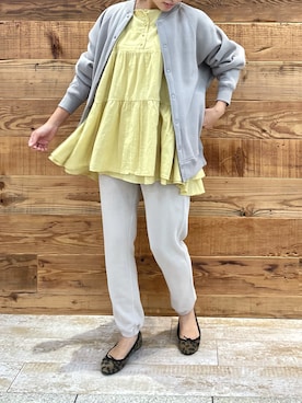 「PUAL CE CIN（ピュアルセシン）のアイテム（ブルゾン）」を使った、samiiさん（レディース・163cm）の秋コーディネート