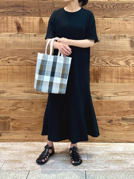 「ぺプラム」｜「アイテム（ワンピース/ドレス）」を使った、samiiさん（レディース・163cm）の春コーディネート