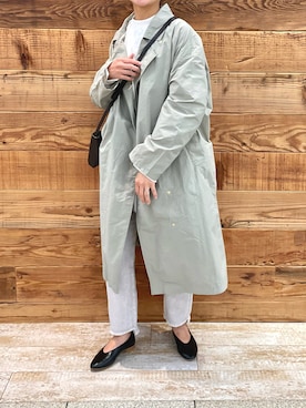 「PUAL CE CIN（ピュアルセシン）のアイテム（チェスターコート）」を使った、samiiさん（レディース・163cm）の春コーディネート